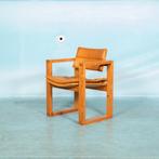 Vintage fauteuil Ate van Apeldoorn l pine leather arm chair, Huis en Inrichting, Hout, Gebruikt, Ophalen of Verzenden, Minimalist