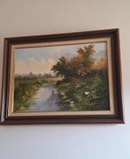 Olieverfschilderij "de Knuit" G.J. Tuïnk Raalte., Antiek en Kunst, Ophalen