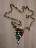 Vintage j60 design ketting emaille hanger op koper., Ophalen of Verzenden, Zo goed als nieuw, Overige kleuren, Overige materialen