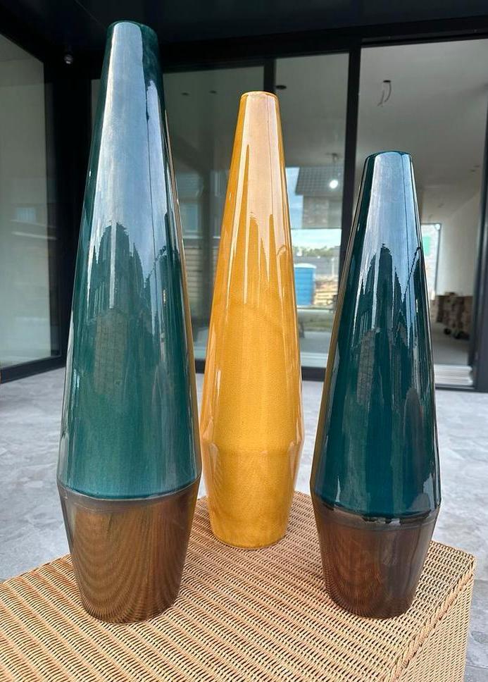 Set van 3 Decoratieve Vazen, Huis en Inrichting, Woonaccessoires | Vazen, Zo goed als nieuw, Overige kleuren, Minder dan 50 cm