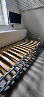 Bed Pascal (incl. onderschuifbed / logeerbed) - 90x200, Ophalen, 90 cm, Eenpersoons, Wit
