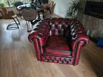 Chesterfield fauteuil kleur oxblood, Huis en Inrichting, Fauteuils, Ophalen, Gebruikt, 75 tot 100 cm, 75 tot 100 cm