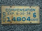 Kentekenplaat licenseplate South Dakota Compensation 74 USA, Verzenden, Gebruikt, Auto's