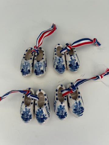 Aardewerken klompjes blauw wit Holland 4 sets NIEUW beschikbaar voor biedingen