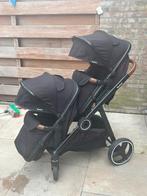 Dubbele kinderwagen maxicosi isofix en kidsit, Kinderen en Baby's, Tweelingen en Meerlingen, Ophalen, Gebruikt, Kinderwagen of Buggy