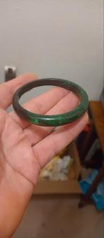 Natuurlijke Onbehandelde Burmese Jade Jadeiet Armband 62mm, Nieuw, Overige materialen, Ophalen of Verzenden, Zwart