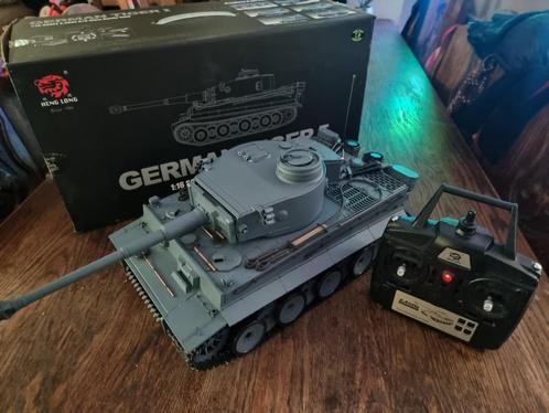 RC Tiger Tank 1:16 met BB gun, Hobby en Vrije tijd, Modelbouw | Radiografisch | Auto's, Zo goed als nieuw, Auto offroad, Elektro