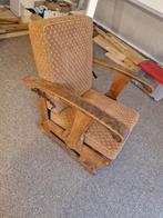 Gratis af te halen: ouderwetse rookstoel, Huis en Inrichting, Fauteuils, Ophalen, Gebruikt, Metaal, 75 tot 100 cm