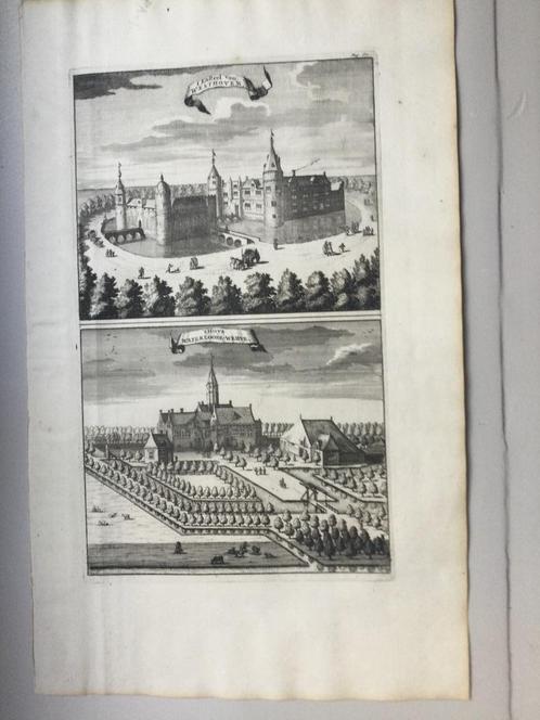Zeeland Walcheren, Oostkapelle/Aagtekerke, 1696, Antiek en Kunst, Kunst | Etsen en Gravures, Verzenden