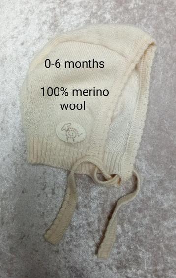 100% Merino Woll "Lillelam" Muts (0-6 maanden) beschikbaar voor biedingen