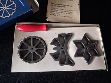 nostalgische gietijzeren wafelvorm made in West Germany beschikbaar voor biedingen