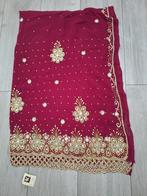 Prachtige Fuchsia Indiase Saree stof, Kleding | Dames, Jurken, Maat 38/40 (M), Ophalen of Verzenden, Zo goed als nieuw, Roze