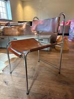 4 Design Stoelen PascalMourgue - Leder - Opknapper, Ophalen, Gebruikt, Bruin, Leer