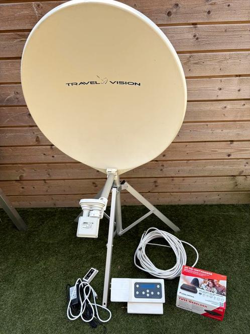 Travel Vision R6 + MZ-104 4K HD-ontvanger, Audio, Tv en Foto, Schotelantennes, Gebruikt, Ophalen