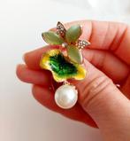 Lotus broche met parel, Overige materialen, 4 tot 7 cm, Nieuw, Ophalen of Verzenden