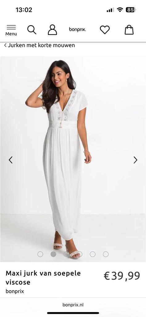 Nieuwe witte jurk maat 38, Kleding | Dames, Jurken, Nieuw, Maat 38/40 (M), Wit, Onder de knie, Ophalen of Verzenden