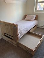 Stoer bed steigerhout met lades en matras, Kinderen en Baby's, Kinderkamer | Bedden, Ophalen, 85 tot 100 cm, Gebruikt, Matras