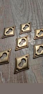 Antieke koperen Art Deco Sleutelplaten sleutelgat ornamenten, Antiek en Kunst, Ophalen of Verzenden