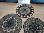 Gehaakte mandalas nieuw  50-45-40 cm, Ophalen of Verzenden, Nieuw, Glas of Kopje