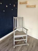 Grijze houten schommelstoel, Huis en Inrichting, Stoelen, Ophalen, Gebruikt, Hout, Eén