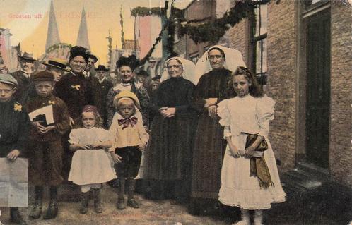 HE037 Zierikzee ? klederdracht tulpkaart Zeeland ca.1910, Verzamelen, Ansichtkaarten | Nederland, Ongelopen, Zeeland, Voor 1920