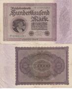 Duitsland 100.000 Mark 1923 P83a VF, Ophalen of Verzenden, Duitsland, Los biljet