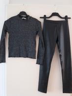 Leatherlook Zara broek nieuw mt 146-152 en pully H&M, Kinderen en Baby's, Kinderkleding | Maat 146, Ophalen of Verzenden, Broek