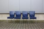 Spica stoelen, Montis, Gijs Papavoine blauw leer ( 4 x), Huis en Inrichting, Stoelen, Montis, Blauw, Vier, Gebruikt