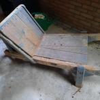 Decoratieve houten boeren kruiwagen, Ophalen, Gebruikt