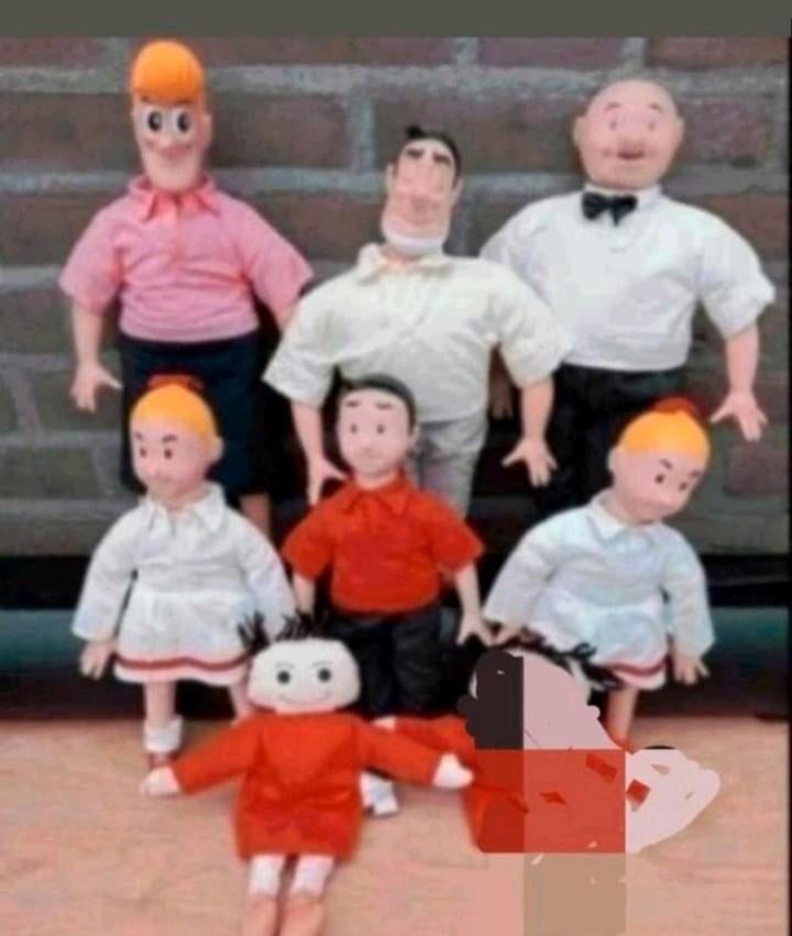 7 x Suske en Wiske poppen      nr11, Verzamelen, Ophalen, Suske en Wiske, Zo goed als nieuw, Beeldje of Figuurtje