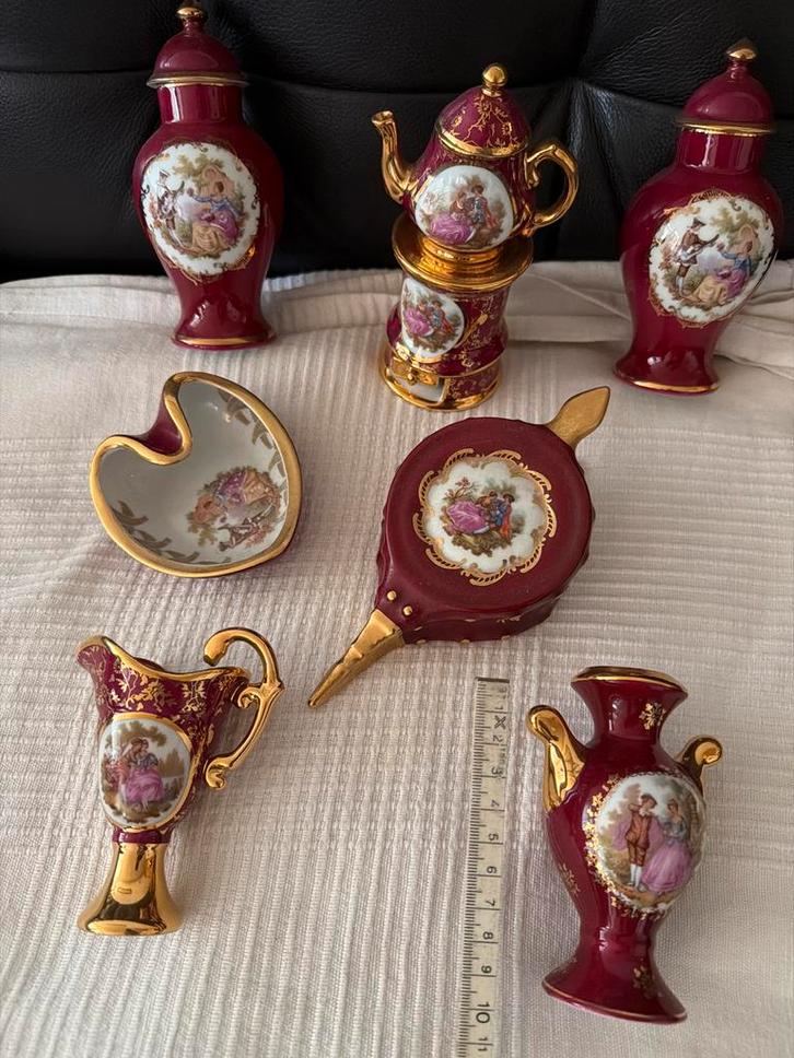 7 stuks Limoges porselein, Antiek en Kunst, Antiek | Keramiek en Aardewerk, Ophalen of Verzenden