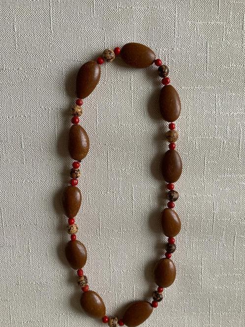bijzonder vintage ketting van verschillende vruchten, Sieraden, Tassen en Uiterlijk, Kettingen, Zo goed als nieuw, Overige materialen