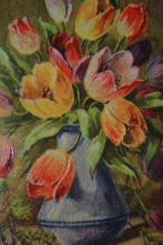 frankrijk schilderijkaartje vaas tulpen, Verzamelen, Ansichtkaarten | Themakaarten, Gelopen, Ophalen