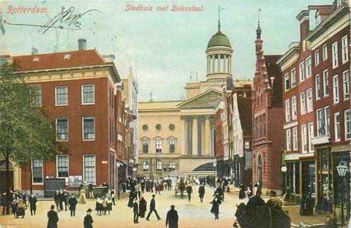 (388-215-021) Rotterdam Stadhuis met Botersloot, Verzamelen, Ansichtkaarten | Nederland, Zuid-Holland, Verzenden