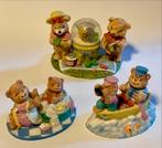 3 Schattige Beeldjes Beren beer in bad matroosjes schudbol, Verzamelen, Ophalen of Verzenden, Zo goed als nieuw, Beeldje, Overige merken