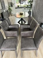 6 Eetkamerstoelen, Huis en Inrichting, Stoelen, Ophalen, Bruin, Hout, Zo goed als nieuw