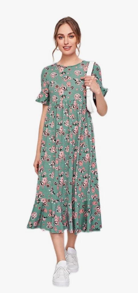 Lange jurk, Kleding | Dames, Jurken, Zo goed als nieuw, Maat 42/44 (L), Onder de knie, Ophalen of Verzenden