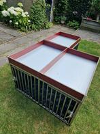 Rvs aluminium bensches, Dieren en Toebehoren, Hondenhokken, Ophalen, 110 cm of meer