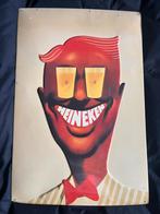 Blikken Heineken reclamebord Charlie, Ophalen of Verzenden, Gebruikt, Reclamebord