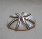 Zilveren hanger met parelmoer nr.1405, Sieraden, Tassen en Uiterlijk, Kettinghangers, Verzenden, Zo goed als nieuw, Zilver, Zilver
