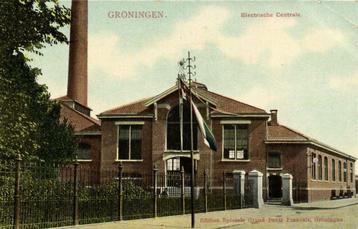 Groningen. - Electrische Centrale. - 1908 gelopen beschikbaar voor biedingen