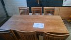 Tafel met 6 stoelen, Ophalen of Verzenden, Rechthoekig, Teakhout, 50 tot 100 cm