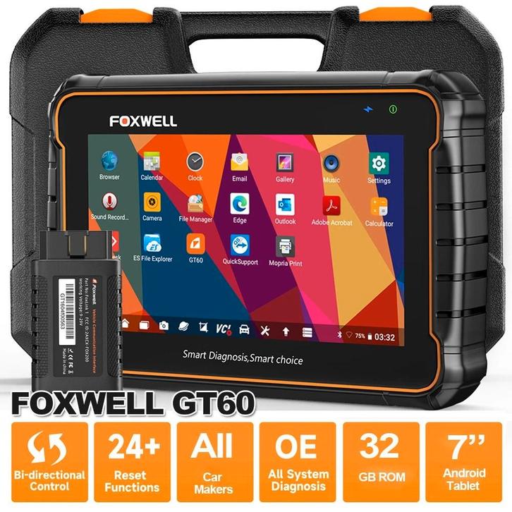 Foxwell GT60 Bluetooth Uitleesapparaat Auto Diagnose OBD, Auto diversen, Autogereedschap, Nieuw, Ophalen of Verzenden
