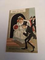BRUIDSPAAR. BIJ HOTEL DE VILLE, Verzamelen, Ophalen of Verzenden, Voor 1920, Overige thema's