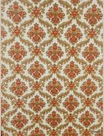 7117 Barok bruin rode bloemen vintage behang retro swiet, Huis en Inrichting, Verzenden, Minder dan 10 m², Rood