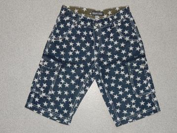 Skater korte broek donkerblauw sterren, Europe Kids 122-128