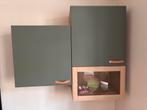 IKEA Hangkast Groen/Grijs met Vitrine, Ophalen, 50 tot 100 cm, Zo goed als nieuw, Minder dan 100 cm