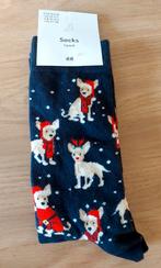 NIEUW CHIHUAHUA KERST SOKKEN-CHIWAWA-KERST HONDEN, H&M, Verzenden, Blauw, Nieuw