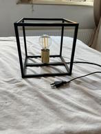 Industriele, metalen tafellamp, Huis en Inrichting, Lampen | Tafellampen, Ophalen of Verzenden, Zo goed als nieuw, Minder dan 50 cm