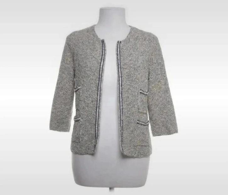 Natan Beige Zwart Gebreid Vest Katoen Maat 38 (2), Kleding | Dames, Truien en Vesten, Zo goed als nieuw, Maat 38/40 (M), Overige kleuren